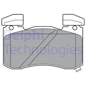 Комплект гальмівних колодок передн, KIA STINGER 3.3 06.17- - ((58101J5A55)) Delphi LP3396