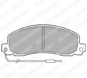 Комплект тормозных колодок, дисковый тормоз - Delphi LP504