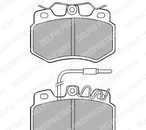 Комплект тормозных колодок, дисковый тормоз - Delphi LP536