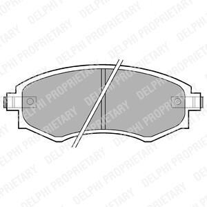 Комплект тормозных колодок, дисковый тормоз - Delphi LP606