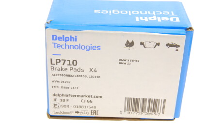 Фото 7 - Гальмівні колодки Delphi LP710