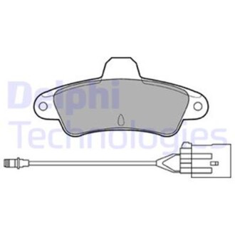 Комплект тормозных колодок, дисковый тормоз - (1129985, 1204850) Delphi LP853