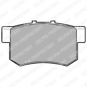 Комплект тормозных колодок, дисковый тормоз - Delphi LP948