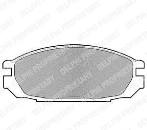 Комплект тормозных колодок, дисковый тормоз - Delphi LP983