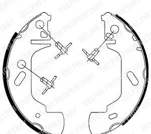Гальмівні колодки, барабанні - (1014317, 7125123) Delphi LS1701