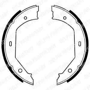 Комплект тормозных колодок, стояночная тормозная система - Delphi LS1857