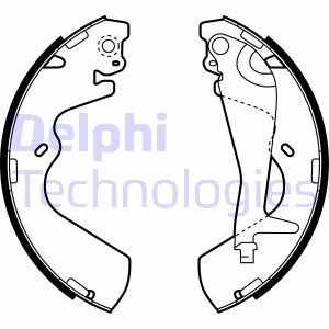 Гальмівні колодки, барабанні - (s2000102, S2351601A, SB351601A) Delphi LS1934