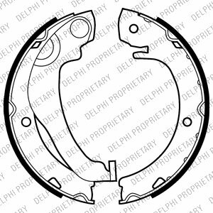 Комплект тормозных колодок - (044950F010) Delphi LS2020