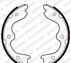 Комплект тормозных колодок, стояночная тормозная система - Delphi LS2029