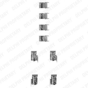 Монтажний комплект гальмівних колодок - Delphi LX0183