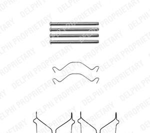 Комплектующие, колодки дискового тормоза - Delphi LX0306