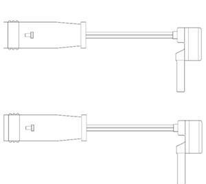 Контрольный контакт, контроль слоя тормозных колодок - Delphi LZ0153