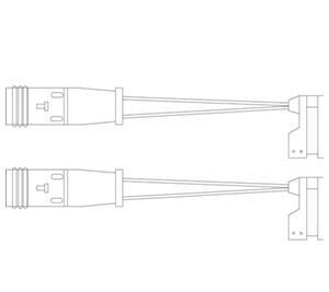 Контрольный контакт, контроль слоя тормозных колодок - Delphi LZ0190