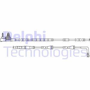 Czujnik zuzycia klocka tyl - (t4A3216, LR090709) Delphi LZ0316