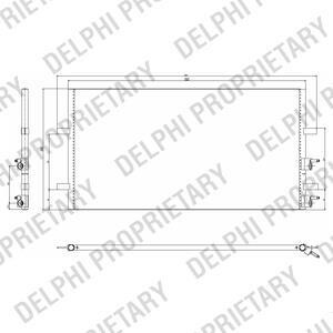 Конденсатор, кондиционер - (1485358, 6C1119710AB, 6C1119710AE) Delphi TSP0225640