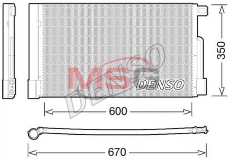 Конденсатор, кондиционер - (13310103, 1850849, 1850119) DENSO DCN01004