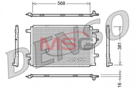 Конденсатор, кондиционер - (8E0260401A, 8E0260401B, 8E0260403A) DENSO DCN02004