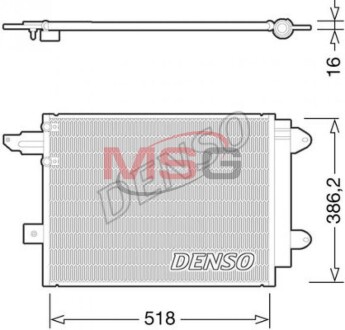 Конденсатор, кондиционер - (8E0260401A, 8E0260401B, 8E0260403A) DENSO DCN02005