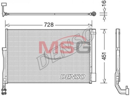 Конденсатор - (7P0820411A, 7P0820411B, 95857311100) DENSO DCN02007 (фото 1)