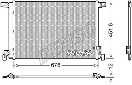 Радіатор кондиціонера - DENSO DCN02008