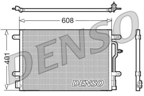 Конденсатор, кондиционер - (8A0260403B, 8A0260403A, 8E0260403A) DENSO DCN02011