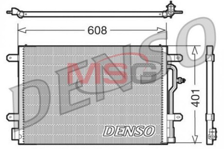 Конденсатор, кондиционер - (8E0260401D, 8E0260403D) DENSO DCN02012