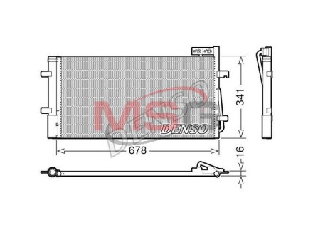 Радіатор кондиціонера - DENSO DCN02035