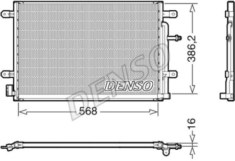 Skraplacz - (8E0260403T, 8E0260401Q, 8E0260403E) DENSO DCN02038