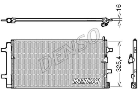 Радіатор кондиціонера - (8R0260403D, 8R0260401D, 8R0260403E) DENSO DCN02040