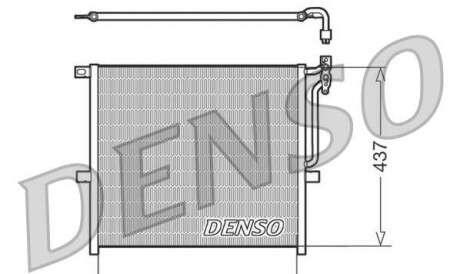 Конденсатор, кондиционер - (3403437, 64533400400, 64533403437) DENSO DCN05008