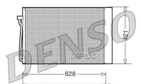 Конденсатор, кондиционер - (64508379885, 64509122825, 64502282939) DENSO DCN05018