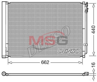 Радіатор кондиціонера - (4247809, 64509149395, 64509389417) DENSO DCN05032