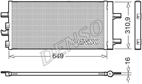 Радіатор кондиціонера - (64509271206) DENSO DCN05104