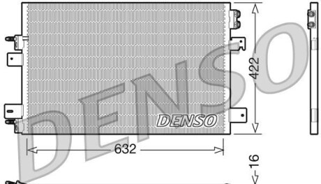 Конденсатор, кондиционер - (5191277AA, 68004053AA, 68004296AA) DENSO DCN06007