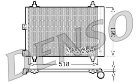 Конденсатор, кондиционер - (6455CN, 9645964780) DENSO DCN07006