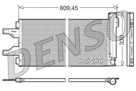 Конденсатор, кондиционер - (6455HC, 6455EP, 1610115880) DENSO DCN07050 (фото 1)