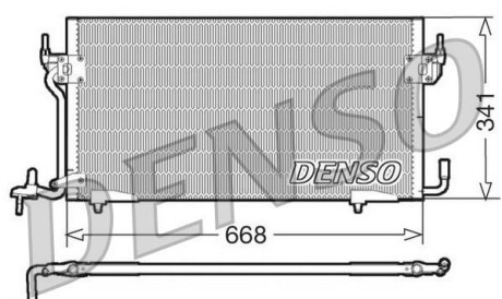 Конденсатор, кондиционер - (6455AV, 6455V9, 9628007580) DENSO DCN07060