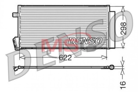 Конденсатор, кондиционер - (95515037, 95510682, 51937924) DENSO DCN09018