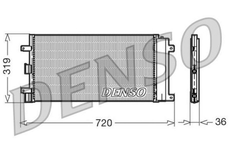 Конденсатор, кондиционер - (51758873, 51801843) DENSO DCN09042