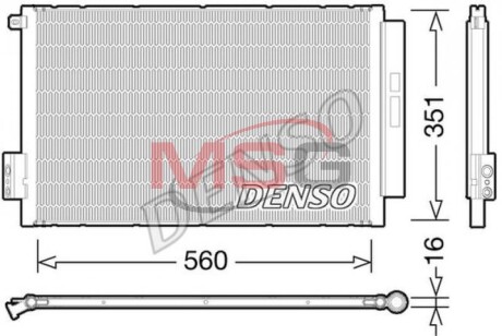 Конденсатор, кондиционер - (51887906) DENSO DCN09043