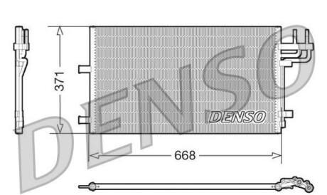 Конденсатор, кондиционер - (xs4h19710bb, yj432, ys4h19710bb) DENSO DCN10007