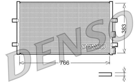 Конденсатор, кондиционер - (6C1119710AC, 1371571, 1383318) DENSO DCN10009