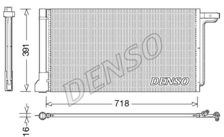 Конденсатор - (1684204, 1769313, AV6119710AA) DENSO DCN10028