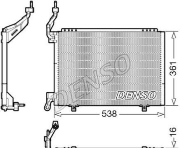 Радіатор кондиціонера - DENSO DCN10038