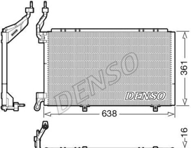 Радіатор кондиціонера - DENSO DCN10039