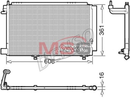 Радіатор кондиціонера - (1513108, 1526277, 8V5119710BB) DENSO DCN10041