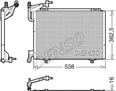 Радіатор кондиціонера - (1856010, 1819980, 1818909) DENSO DCN10042 (фото 1)