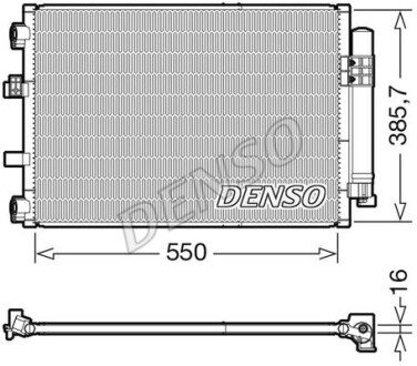 Радіатор кондиціонера - (1703509, 1798139, BV6119710BA) DENSO DCN10043