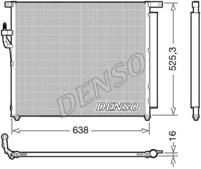 Радіатор кондиціонера - (5139233, 5264360, AB3919710AA) DENSO DCN10049