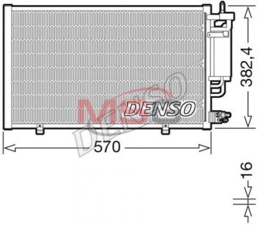 Радіатор кондиціонера в зборі - (1717509, 1756718, AP3119710BA) DENSO DCN10051